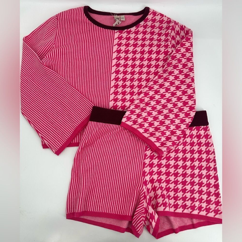 Anthropologie Dolan Left Coast 2 Piece Sierra Lounge Set Raspberry Pink